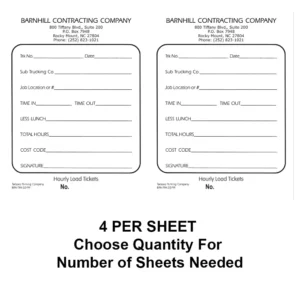 Barnhill Hourly Load Ticket